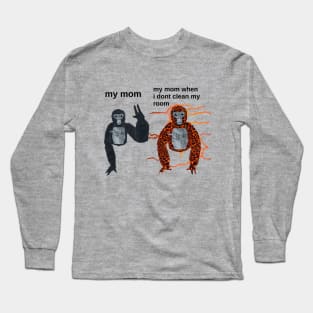 Gorilla Tag VR Gamer Meme Monke Long Sleeve T-Shirt